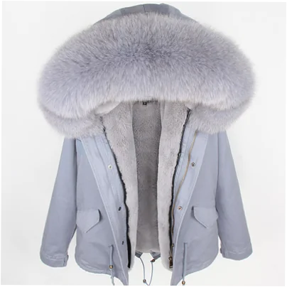 Men's Hooded 100% Down Parka with Detachable Raccoon Fur Collar - Image 17