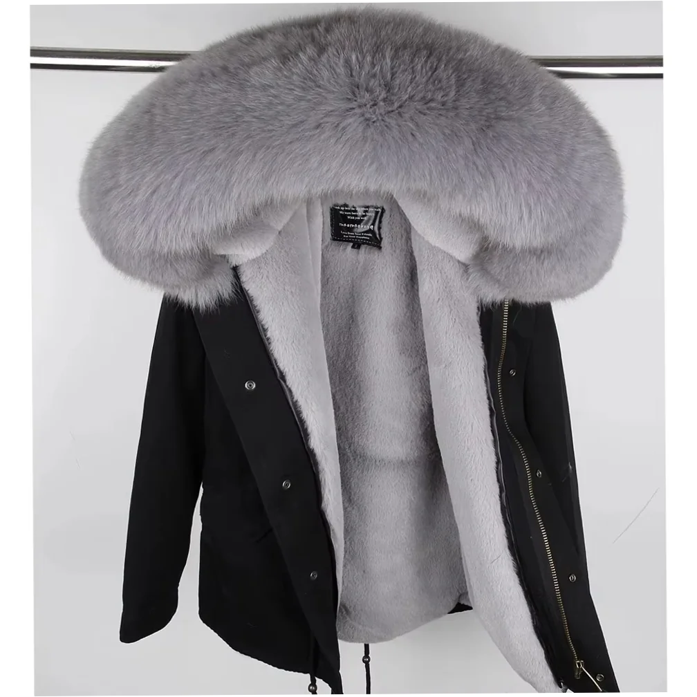 Men's Hooded 100% Down Parka with Detachable Raccoon Fur Collar - Image 13