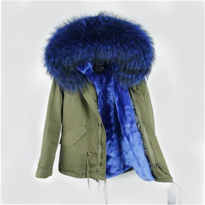 Men's Hooded 100% Down Parka with Detachable Raccoon Fur Collar - Image 16