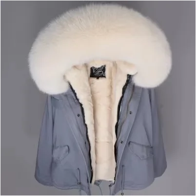 Men's Hooded 100% Down Parka with Detachable Raccoon Fur Collar - Image 5