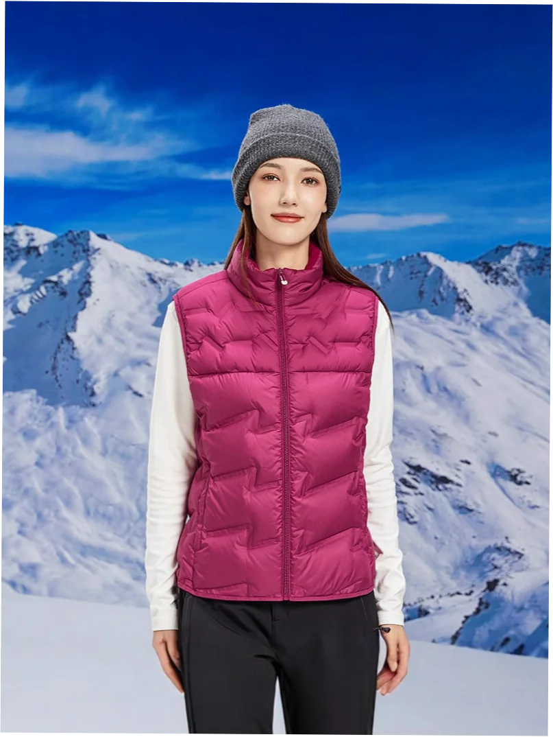 Men's Windproof Down Vest with Warm Collar for Winter Outdoor Sports - Image 13
