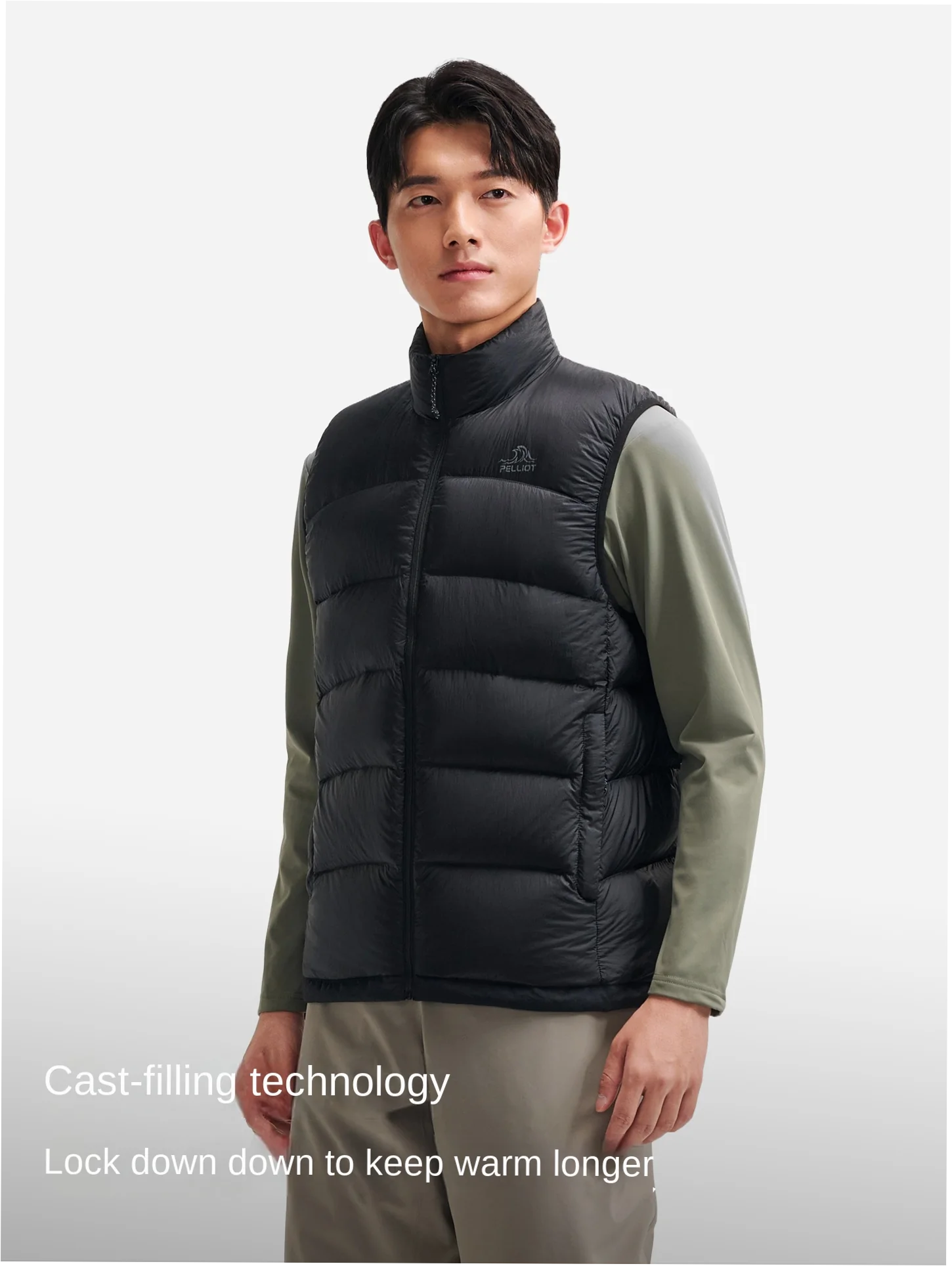 Men's Light Down Vest 800 Fill Goose Winter Windproof Zipper Outerwear - Image 7