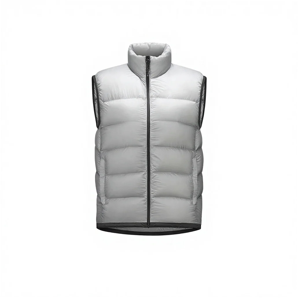 Men's Light Down Vest 800 Fill Goose Winter Windproof Zipper Outerwear