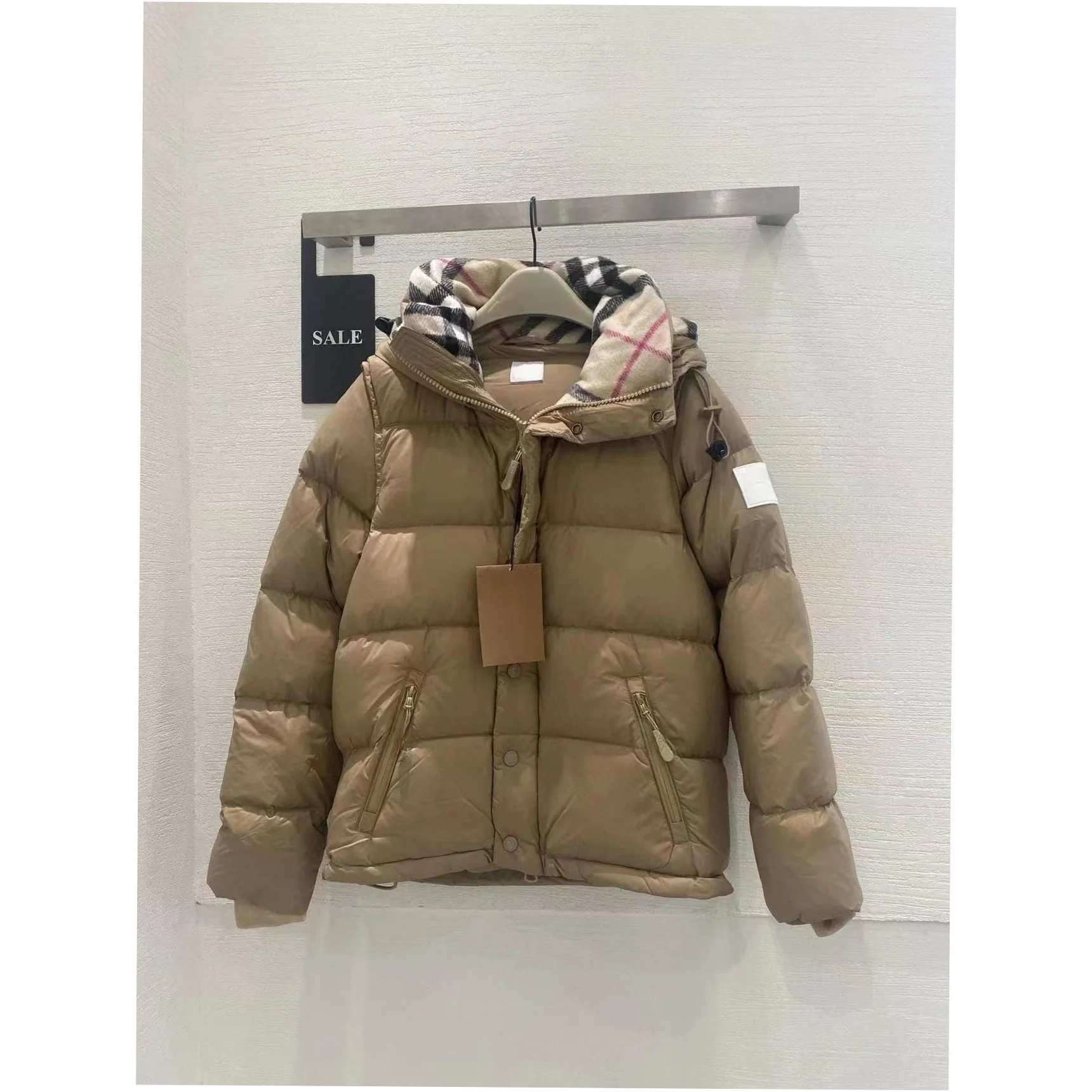Men's Black Hooded Down Vest Sleeveless Waterproof Casual Outerwear - Image 6