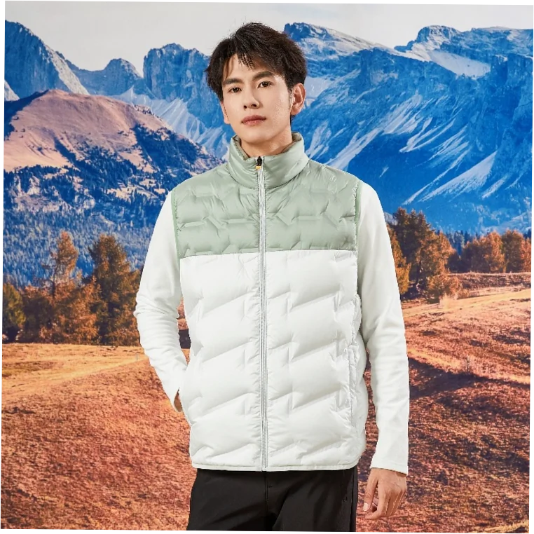 Men's Windproof Down Vest with Warm Collar for Winter Outdoor Sports - Image 5