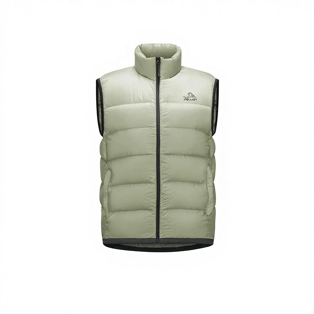 Men's Light Down Vest 800 Fill Goose Winter Windproof Zipper Outerwear - Image 2