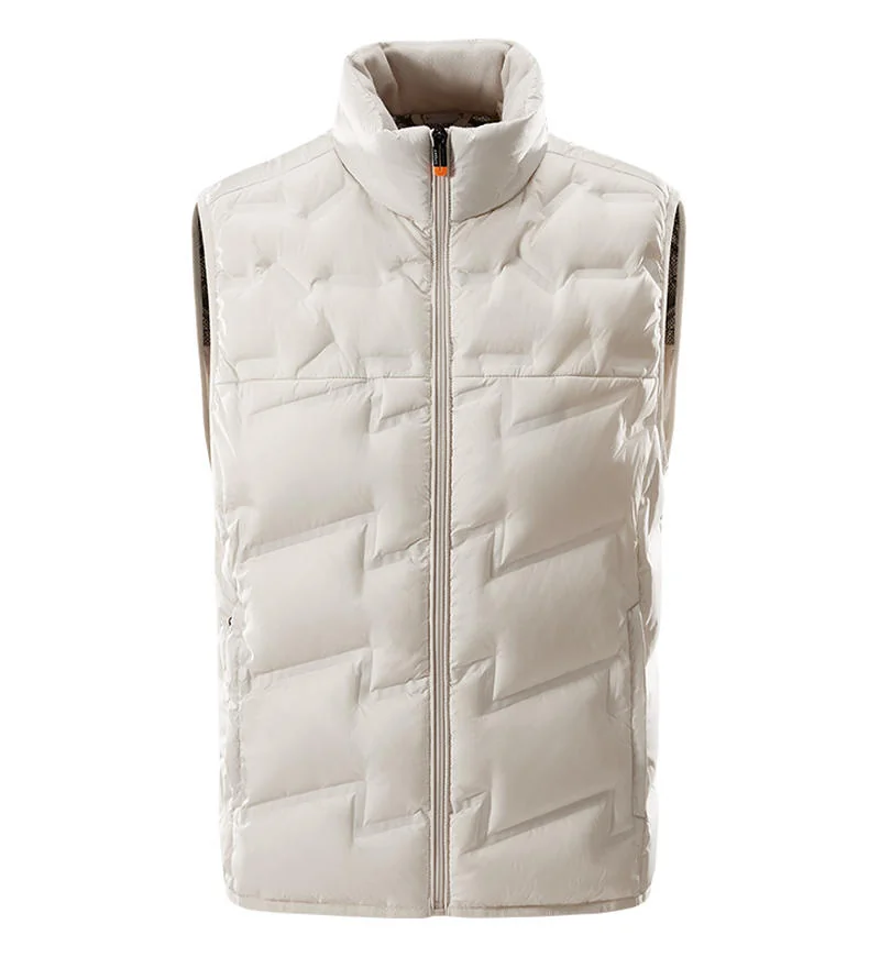 Men's Windproof Down Vest with Warm Collar for Winter Outdoor Sports - Image 9