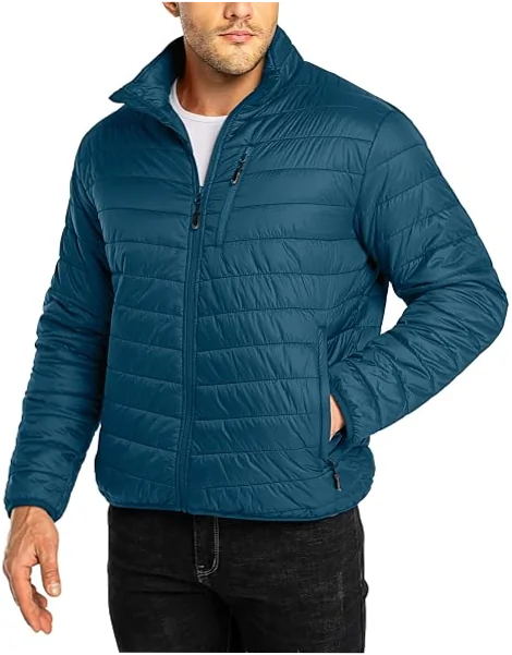 Men's Oversized Quilted Puffer Jacket with Matte Finish Down Fill