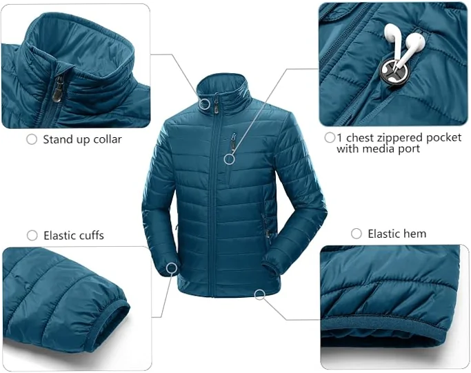 Men's Oversized Quilted Puffer Jacket with Matte Finish Down Fill - Image 5