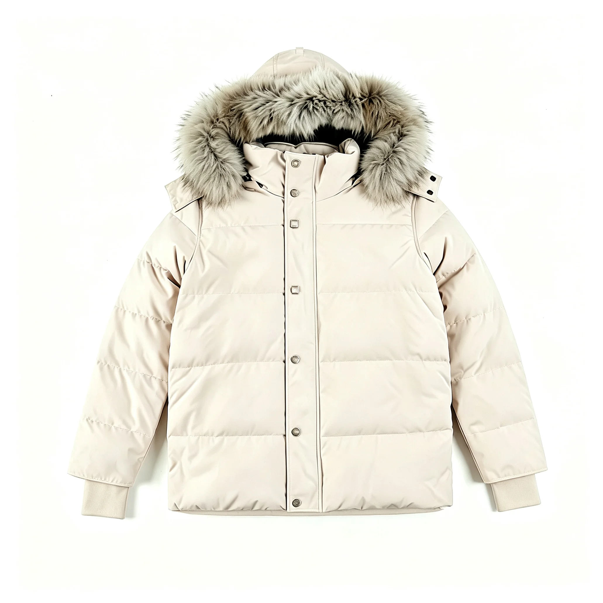 Men's Waterproof Velour Hooded Down Parka with 300g+ Goose Down Fill - Image 6