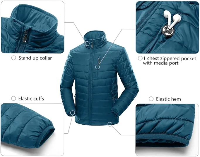 Men's Oversized Quilted Puffer Jacket with Matte Finish Down Fill - Image 2