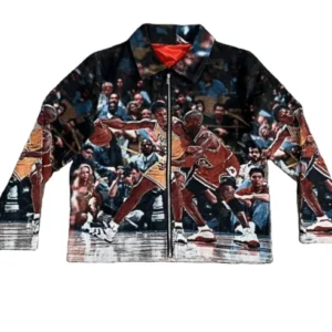 Custom Embroidered Vintage Puffer Windbreaker Jacket for Men Streetwear