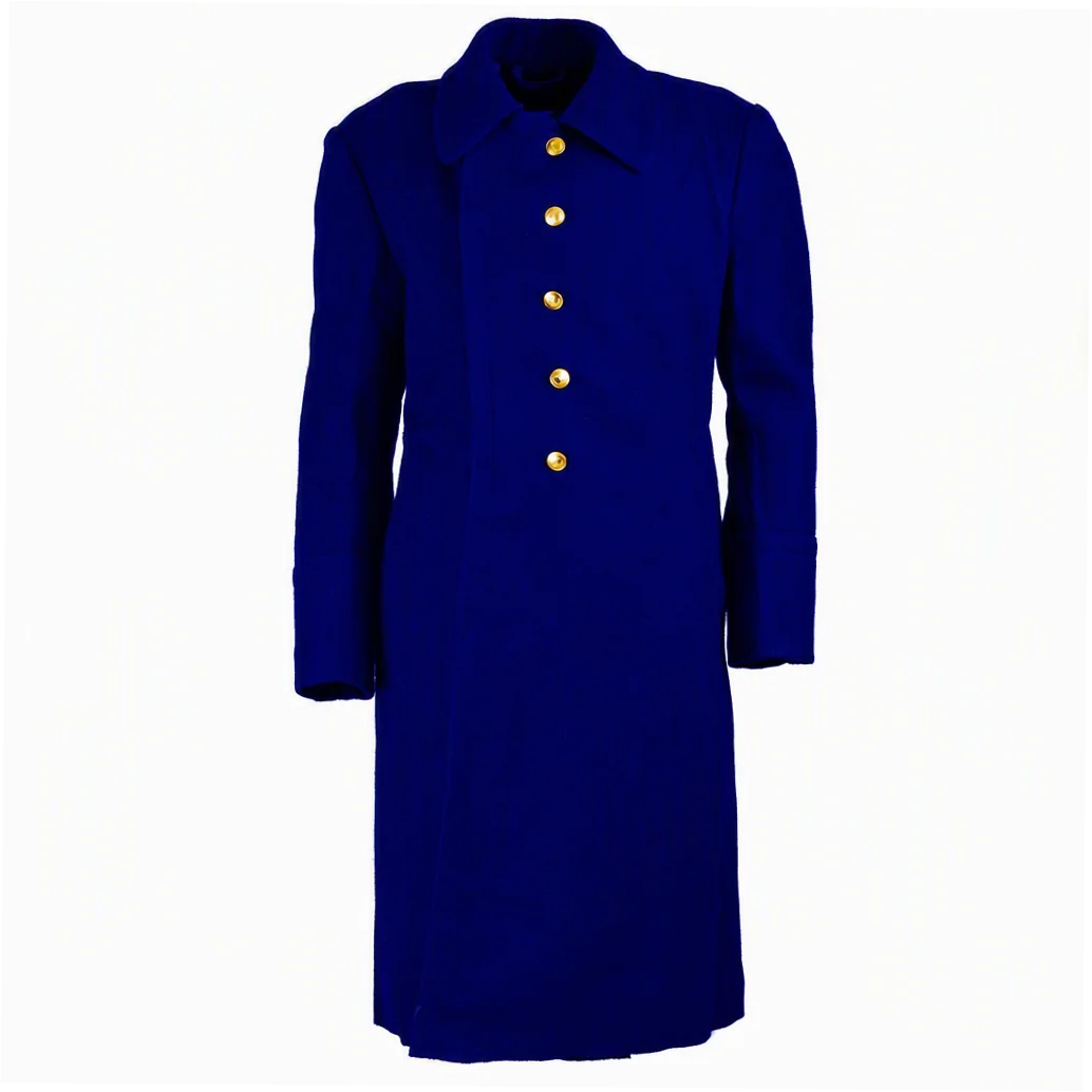 Men's 100% Wool Soviet Russian Long Overcoat with Mandarin Collar - Image 7