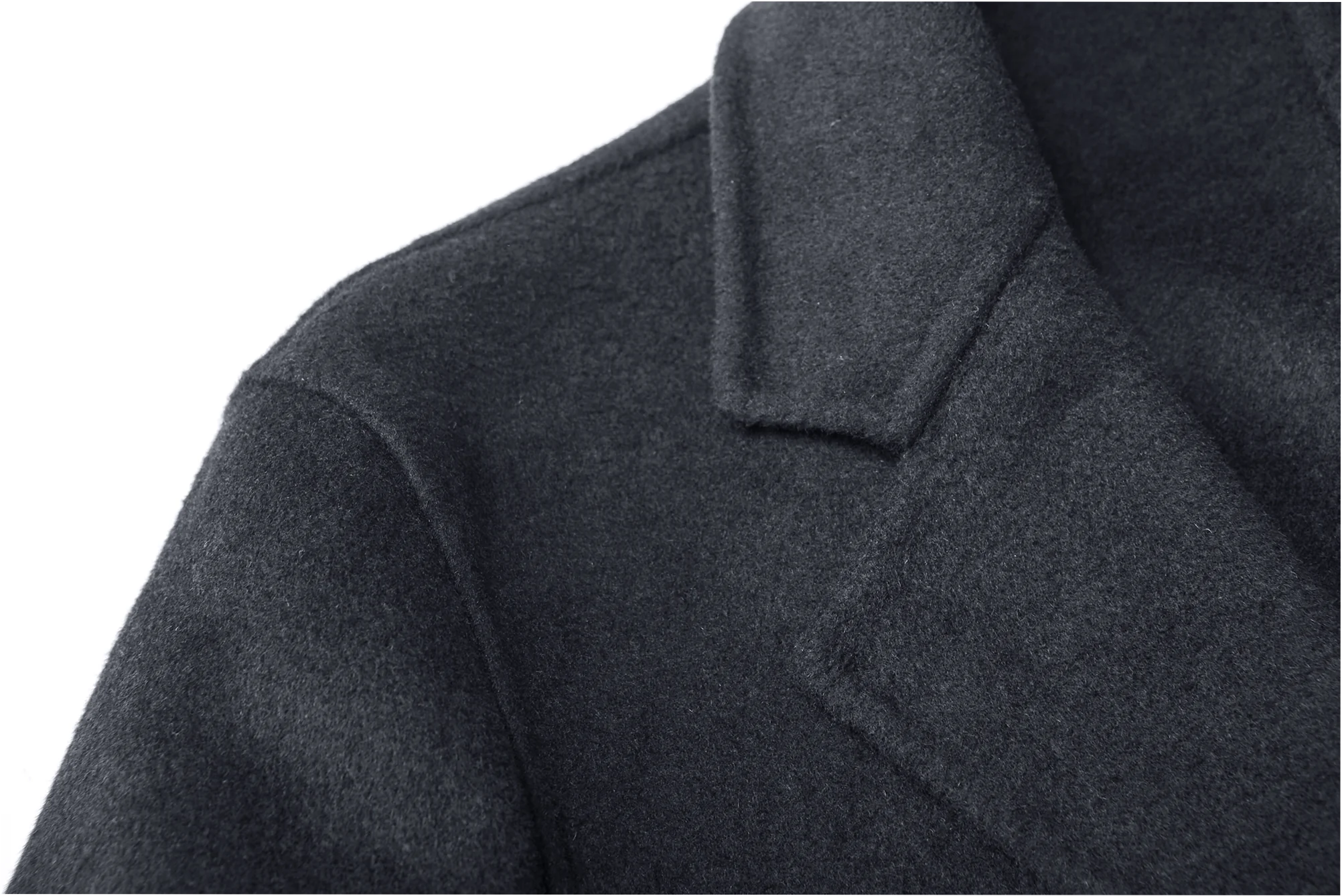 Men's 50% Wool Navy Blue Blazer Coat with Viscose Blend - Image 4