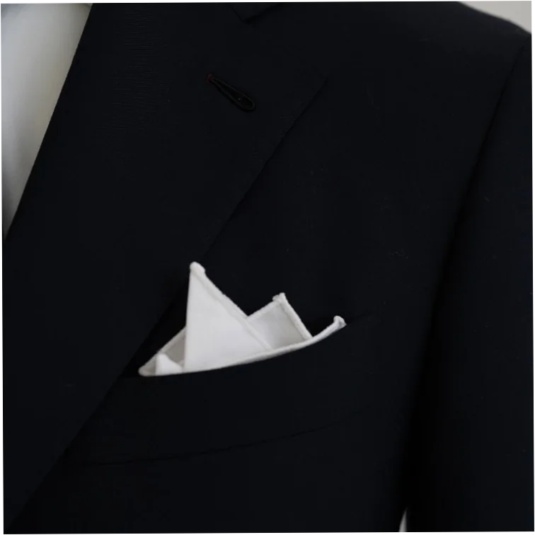 Mens Single Breasted Wool Business Suit Dark Navy Slim Fit Plus Size - Image 8