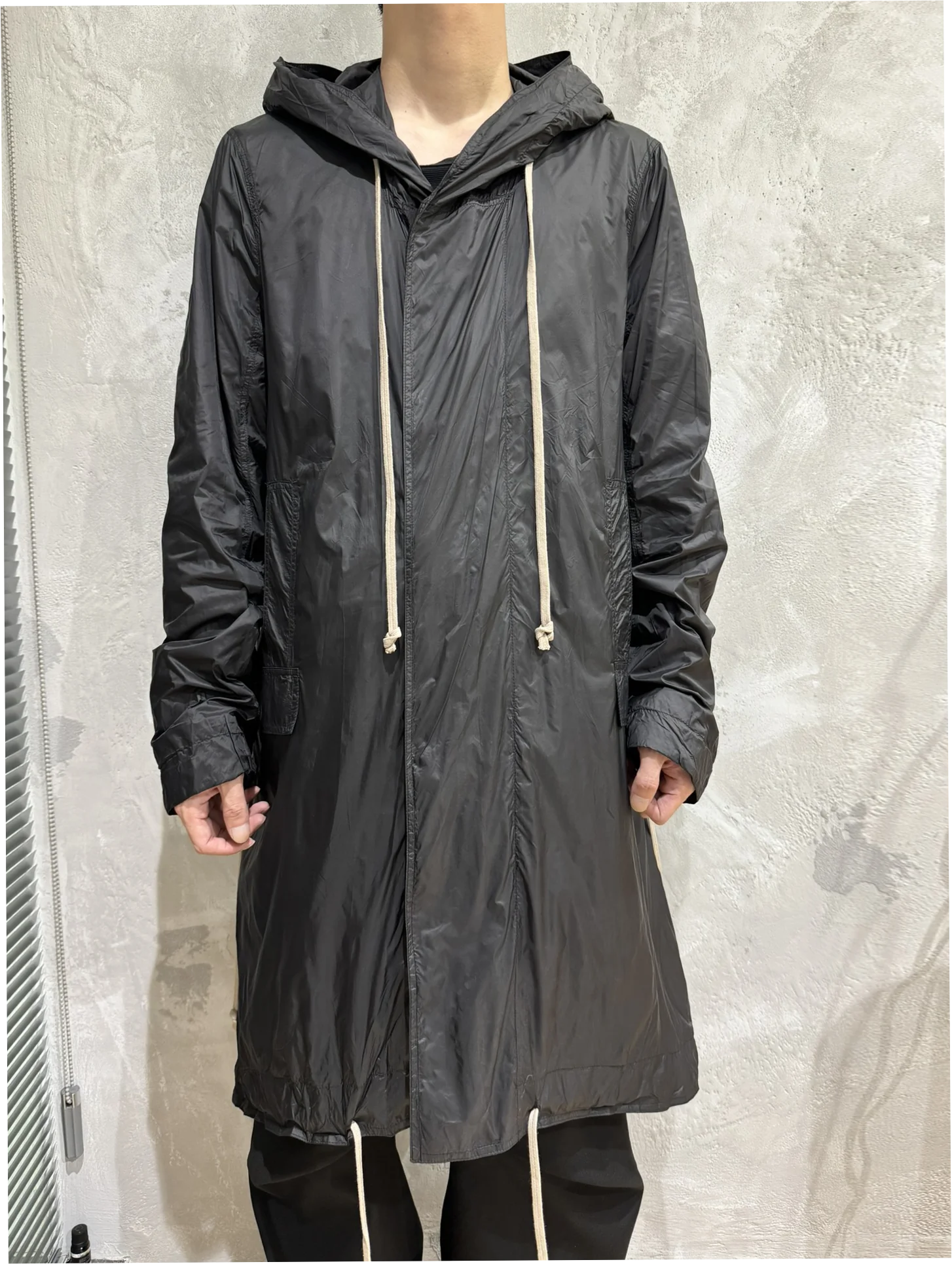 Men's Long Wool Blend British Trench Coat with Waist Feature Plus Size - Image 3