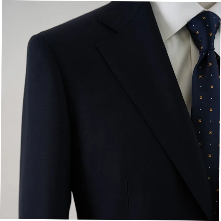 Mens Single Breasted Wool Business Suit Dark Navy Slim Fit Plus Size - Image 7