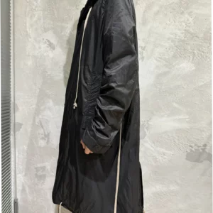 Men's Long Wool Blend British Trench Coat with Waist Feature Plus Size
