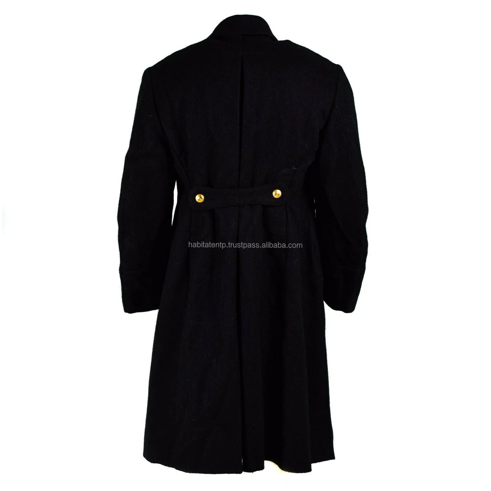 Men's 100% Wool Soviet Russian Long Overcoat with Mandarin Collar - Image 10