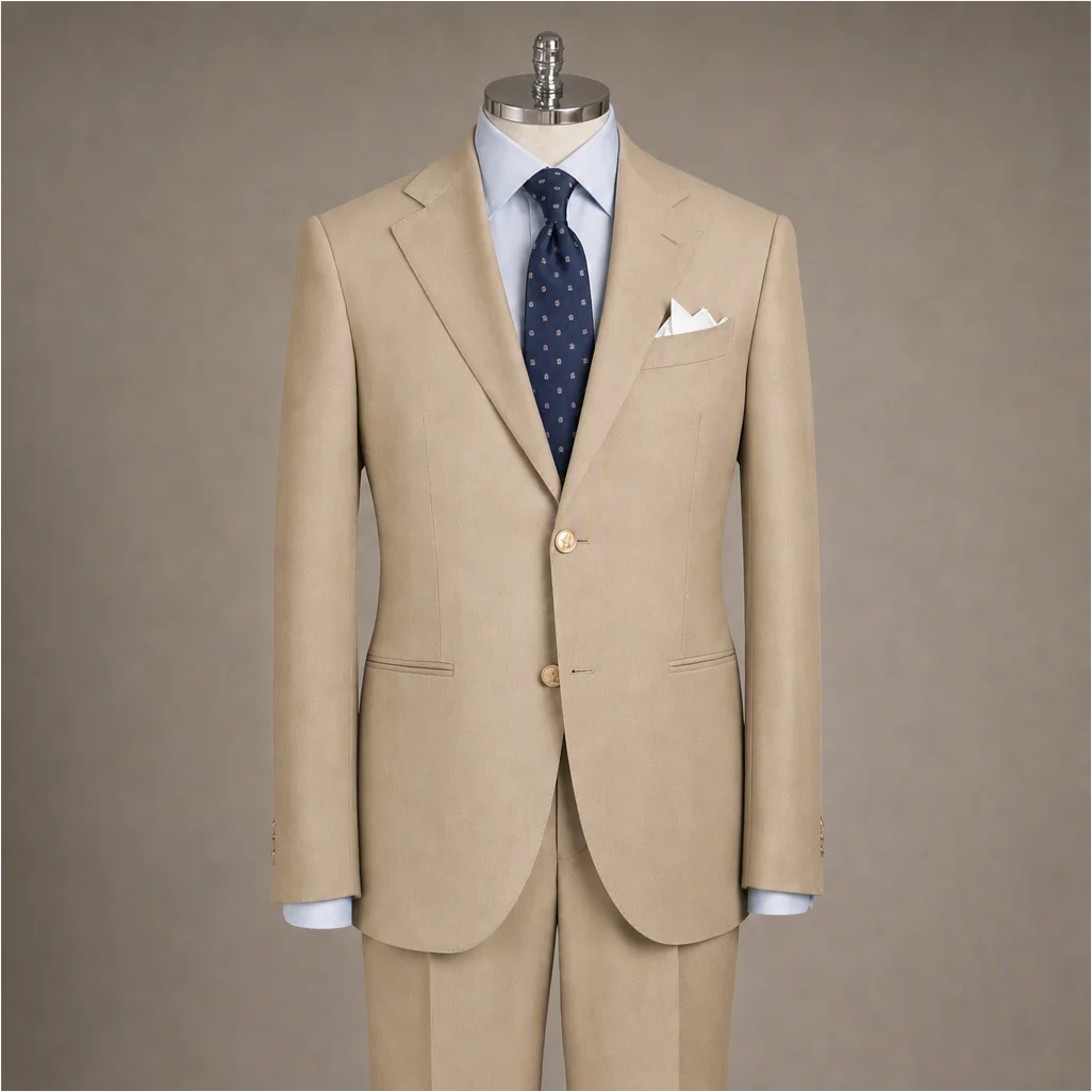 Mens Single Breasted Wool Business Suit Dark Navy Slim Fit Plus Size