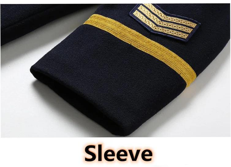 Security Guard Single Breasted Wool Overcoat Men Winter Long Coat - Image 7