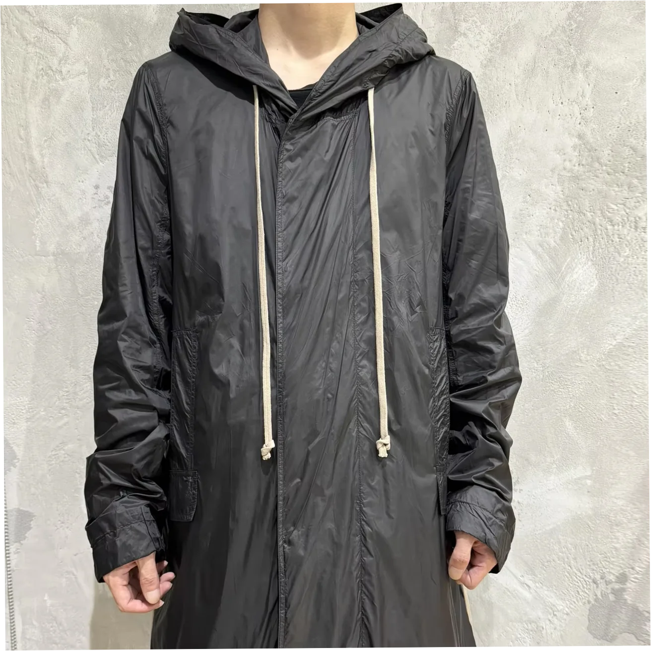Men's Long Wool Blend British Trench Coat with Waist Feature Plus Size - Image 2