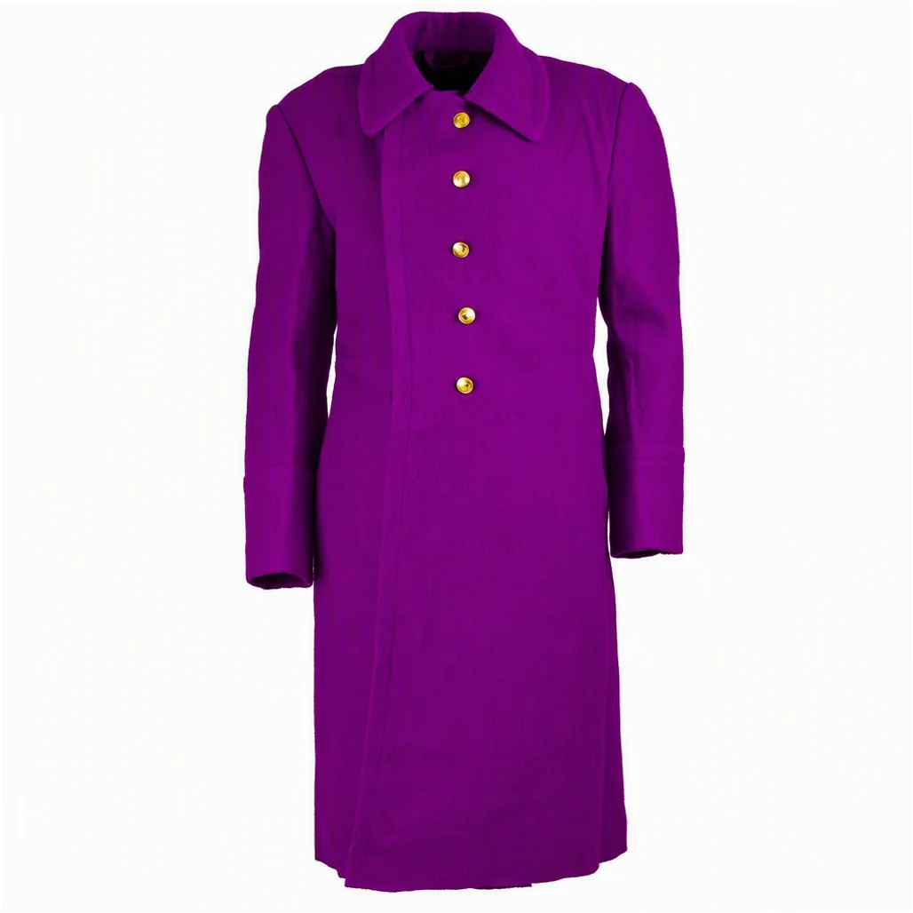 Men's 100% Wool Soviet Russian Long Overcoat with Mandarin Collar - Image 5