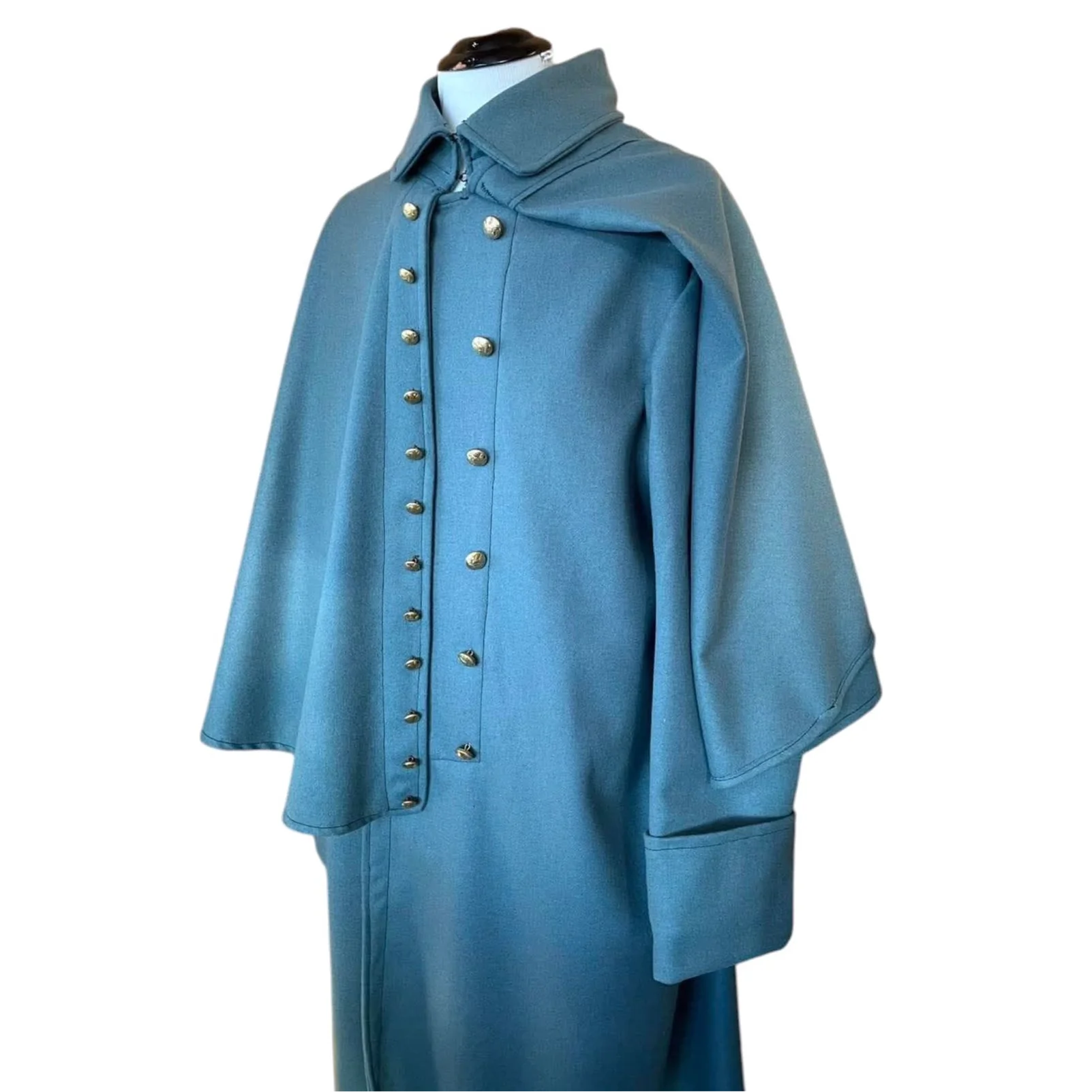 U.S. Arm Model 1851 Sky Blue Kersey Wool Great Coat for Men - Image 8